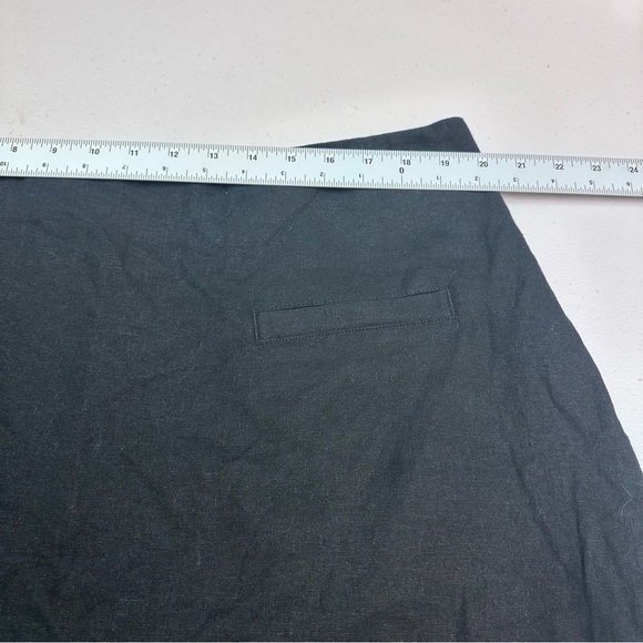 Elegant Black Women's Linen Blend Skirt - Picture 3 of 7